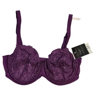 NWT Felina Conturelle Dolce Diva Purple Lace Underwire Bra 805897
